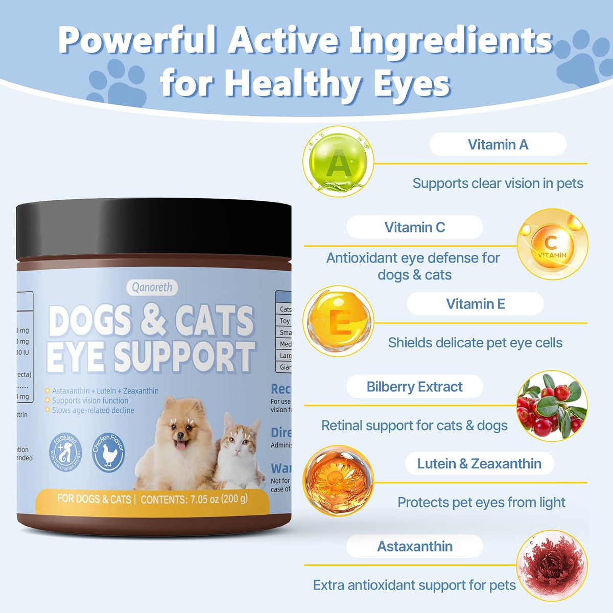 Noveha eye supplement powder chicken flavor texture