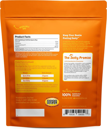 Zesty Paws dog stress and composure relief soft chews container base