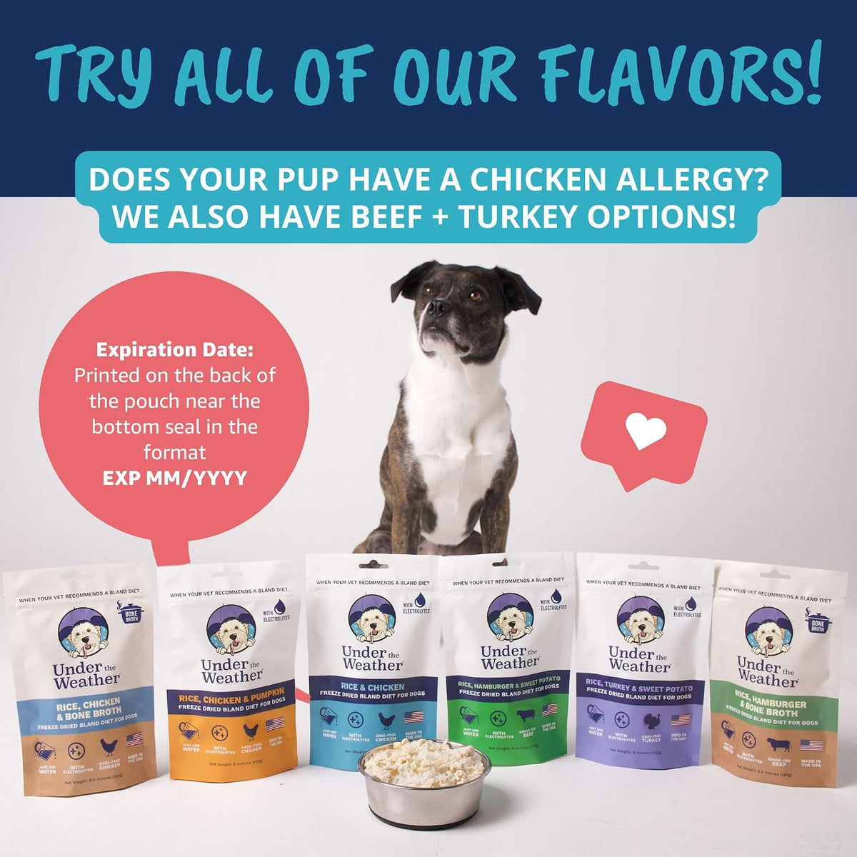 Under the Weather premium freeze dried chicken rice formula