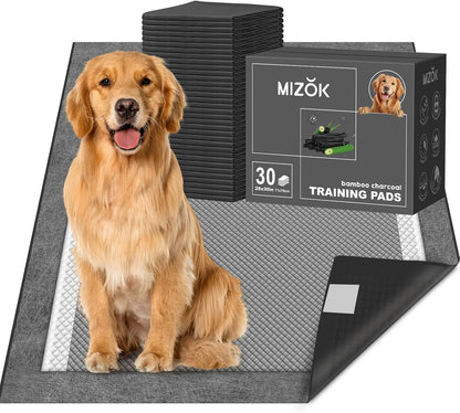 MIZOK Pee Pads for Dogs 28x34in Charcoal Dog Pads Extra Large, Super Absorbent Odor Eliminating Leak-Proof, Dog Pee Pads with Activated Carbon for Large Breeds, Disposable (40 Count) - Image 14
