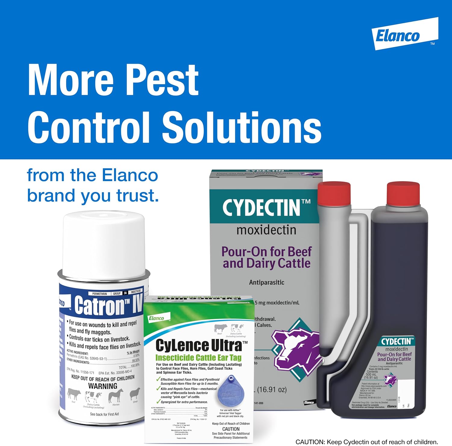 Elanco Catron IV 10 ounce livestock fly and tick control spray