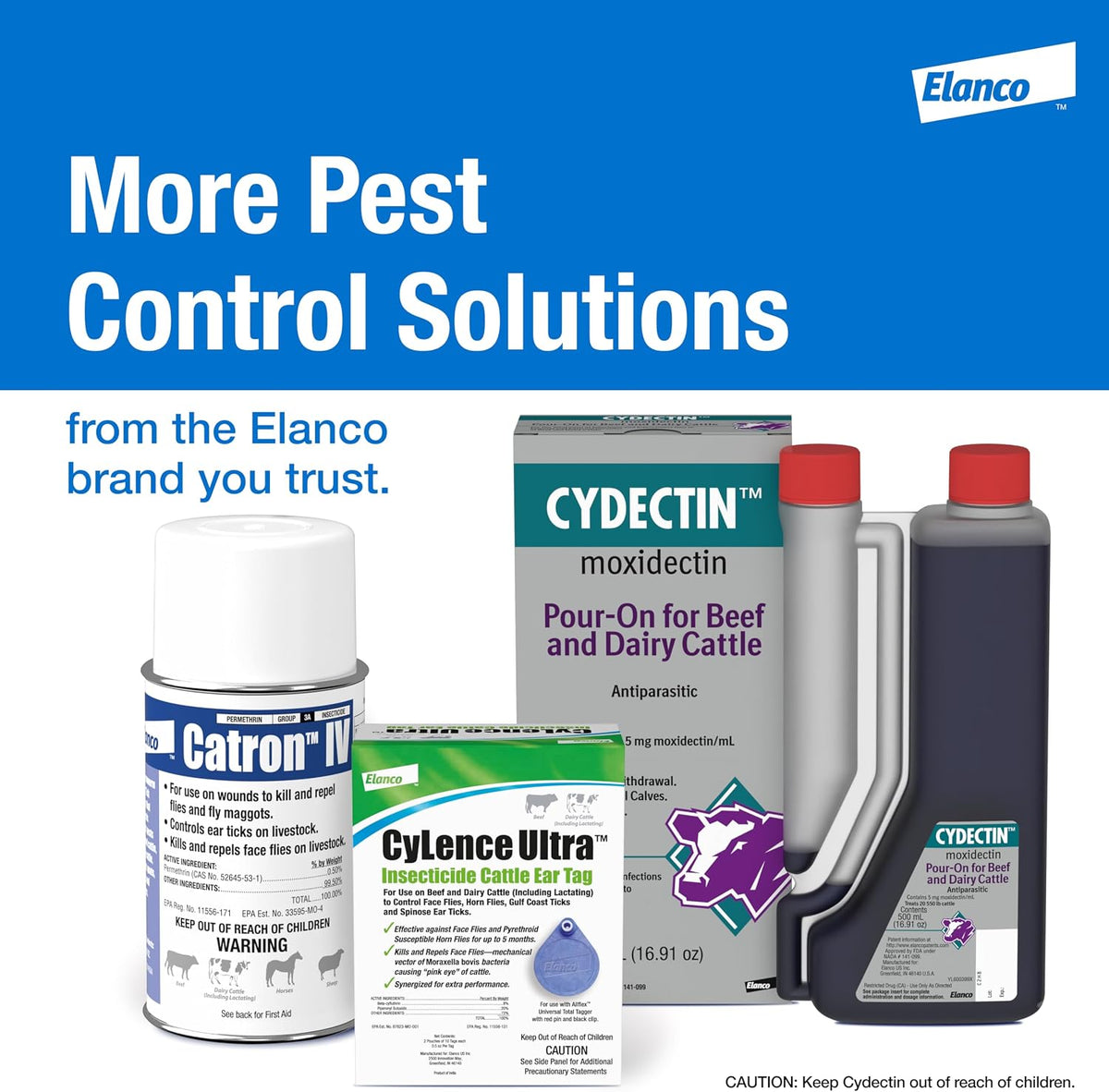Elanco Catron IV 10 ounce livestock fly and tick control spray