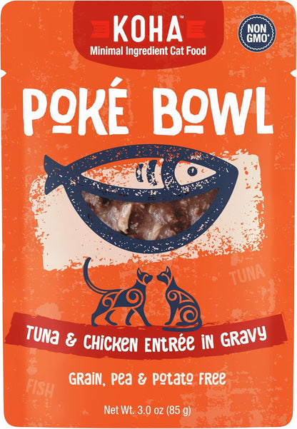 KOHA Pet Food Pok Bowl Cat Variety Pack, Wet Cat Food in Gravy - 5 Flavors - Tuna Combinations of Salmon, Chicken, Duck, Shrimp, and More - 3 oz Pouches, Pack of 24 - Image 10