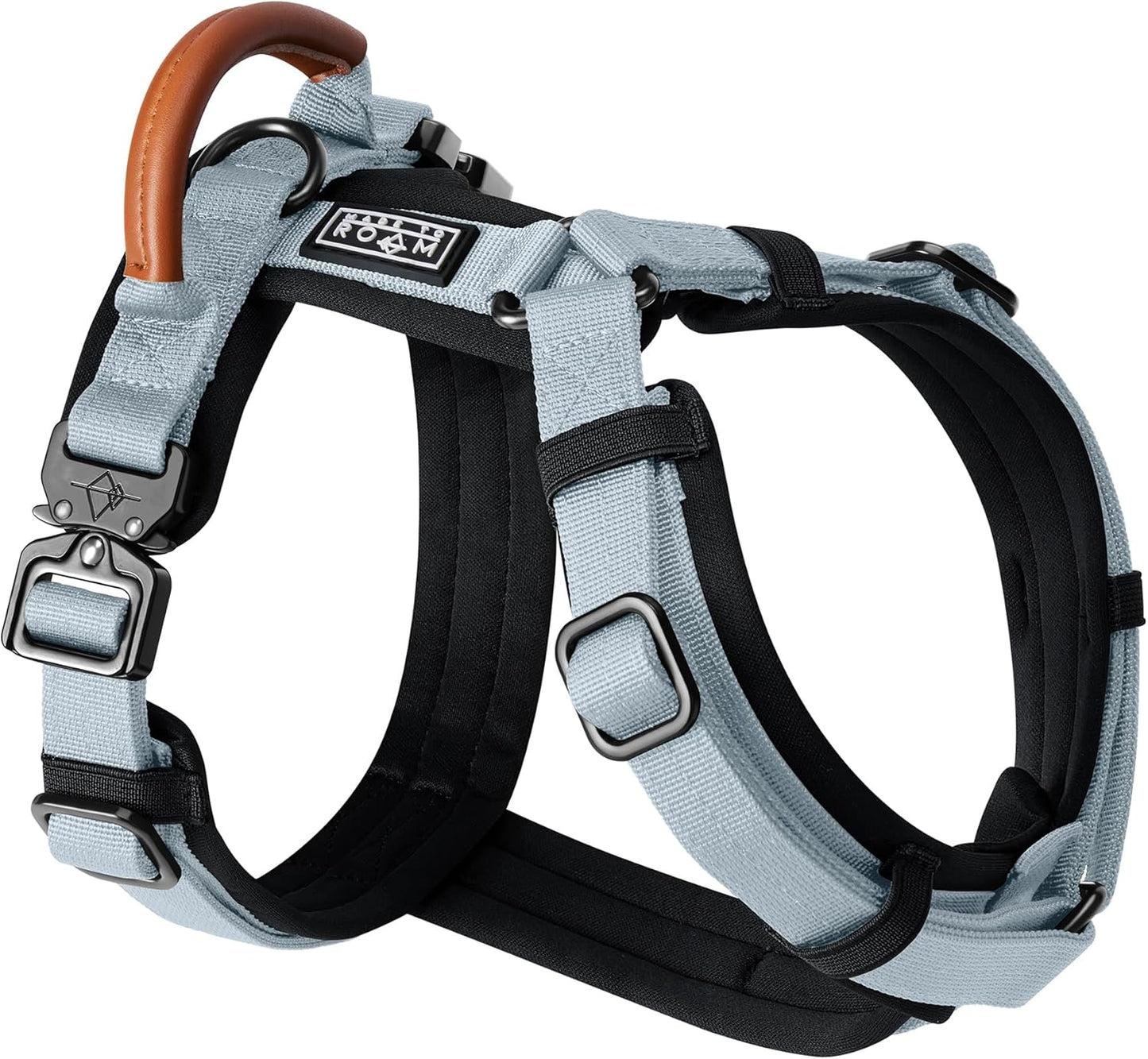 MADE TO ROAM Premium Explorer Harness - Y-Shaped Dog Harness with Adjustable Durable Nylon, Soft Padding, Metal Buckles and Leather Handle for Small, Medium, Large Dogs (Vermont Weekends, Size 4) - Image 9