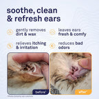 Petpost cat ear wipes open jar showing soft cotton pads