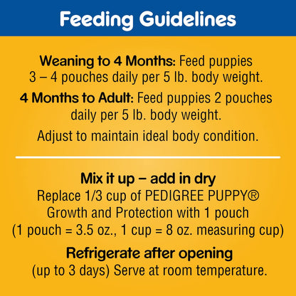 Pedigree Puppy Morsels in Sauce Chicken flavor pouch