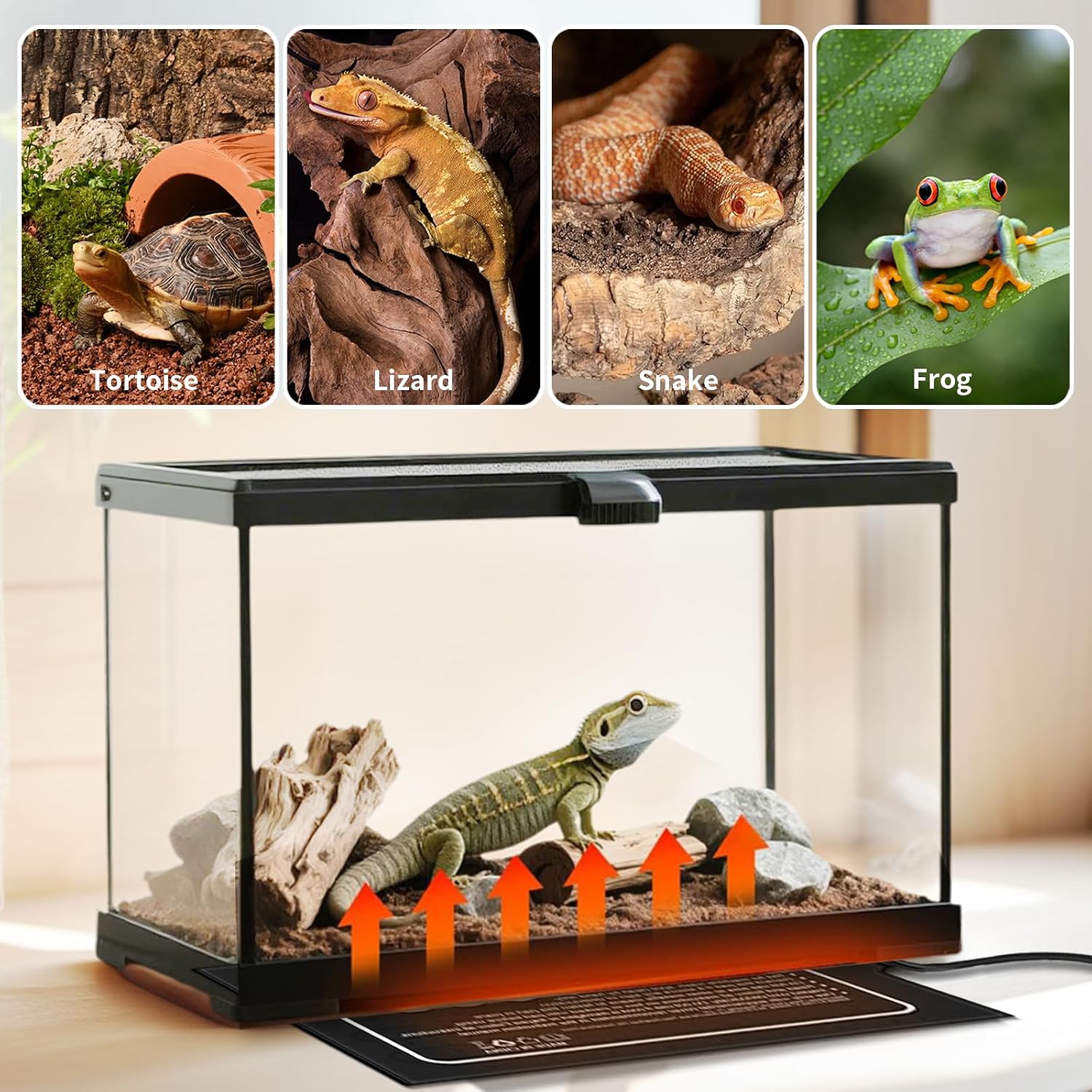 COSYTOUR 50 gallon tank heater showcasing the robust IP64 waterproof outer layer materials.