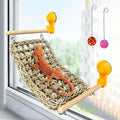 VCEPJH Bearded Dragon Hammock front view installed in a glass reptile enclosure