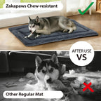 Zakapaws grey dog crate pad folded for travel