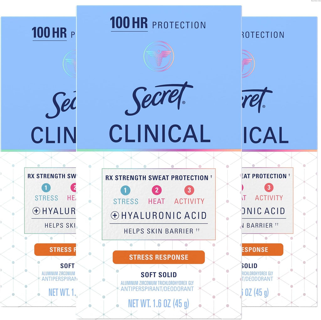 Secret clinical strength soft solid antiperspirant front view container