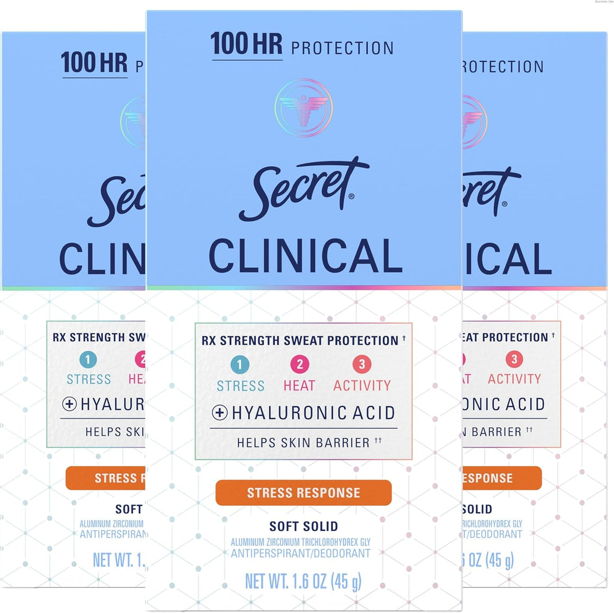 Secret clinical strength soft solid antiperspirant front view container