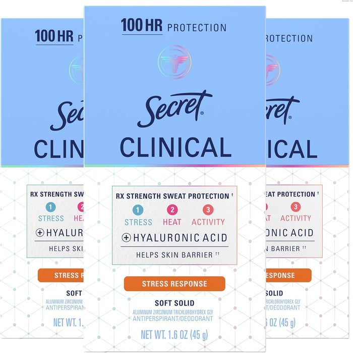 Secret clinical strength soft solid antiperspirant front view container
