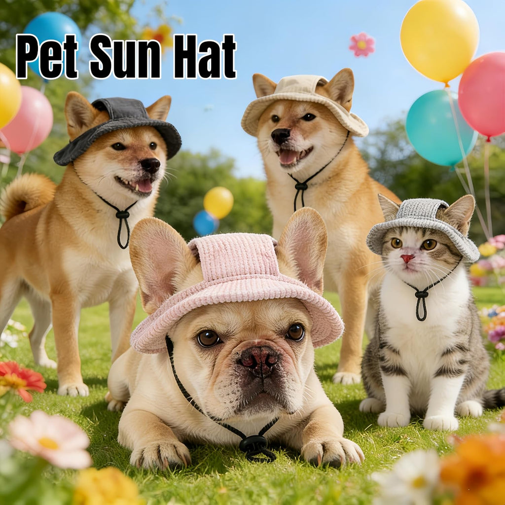 Close up of breathable corduroy texture on pet hat