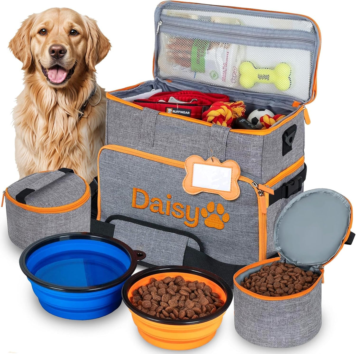 Customized Dog Travel Bag - You Name It and We Make It, Your Own Personalized Pet Travel Bag, Make It Special for You and Your Pet. (Dark Grey) - Image 10