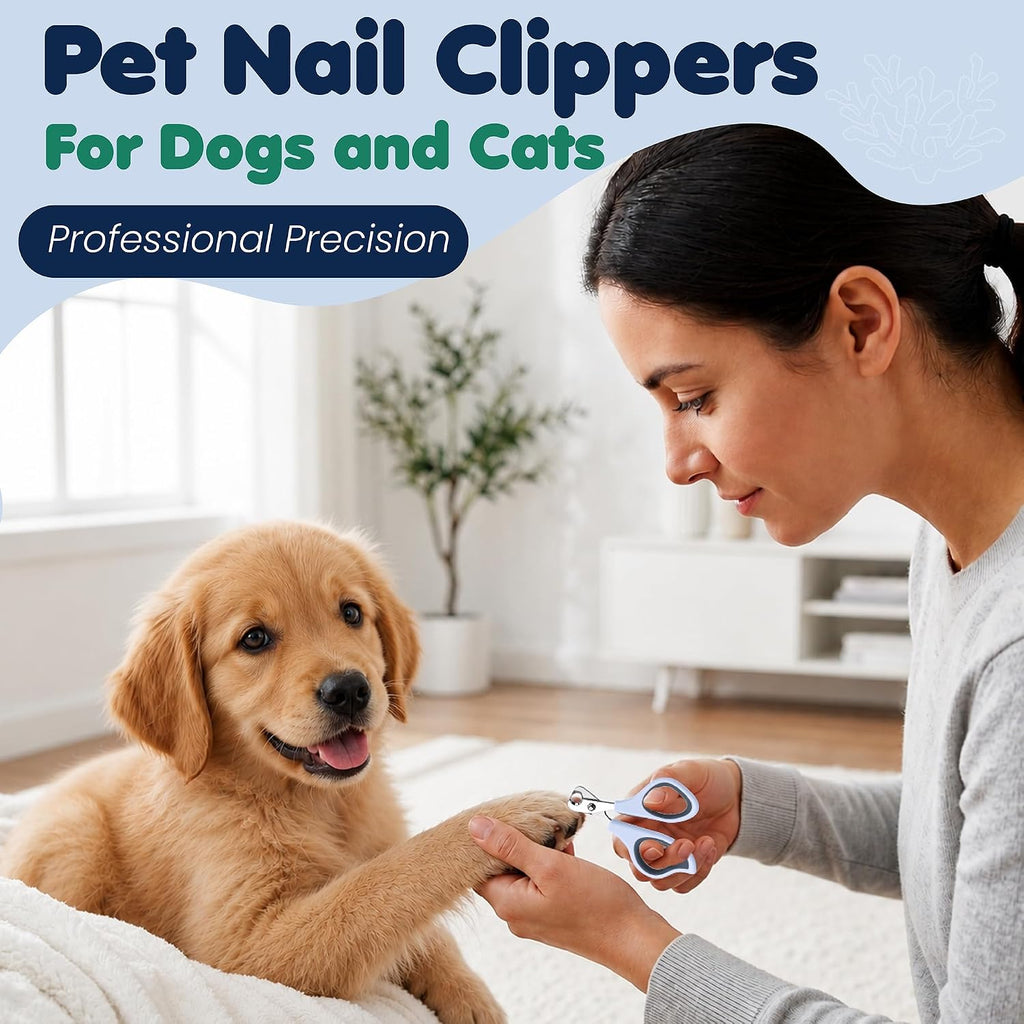 Ocean Plastic Clippers for Cats and Small Dogs, Professional Stainless Steel Dog Nail Trimmer, Handles Made from Recycled Ocean-Bound Plastic, All Breeds Color Blue (Blue) - Image 4