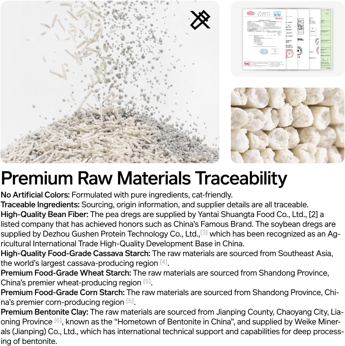 Demonstration of strong clumping action in Pidan cat litter