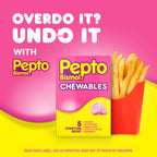 Pepto Bismol original flavor tablets closeup