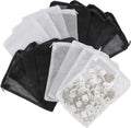 Okxiri Aquarium Filter Media Bags front view showing black and white nylon mesh options for fish tanks.