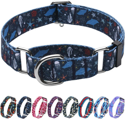 Hikiko Martingale Collar for Dogs with No Buckle Floral Daisy Dog Collars Soft Nylon No Pull Dog Collar for Large Dogs,Green Flower,L - Image 11