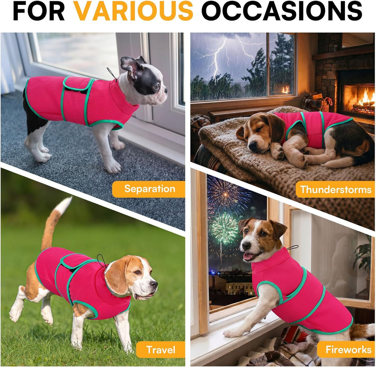 Queenmore calming vest for dogs during thunderstorms and fireworks