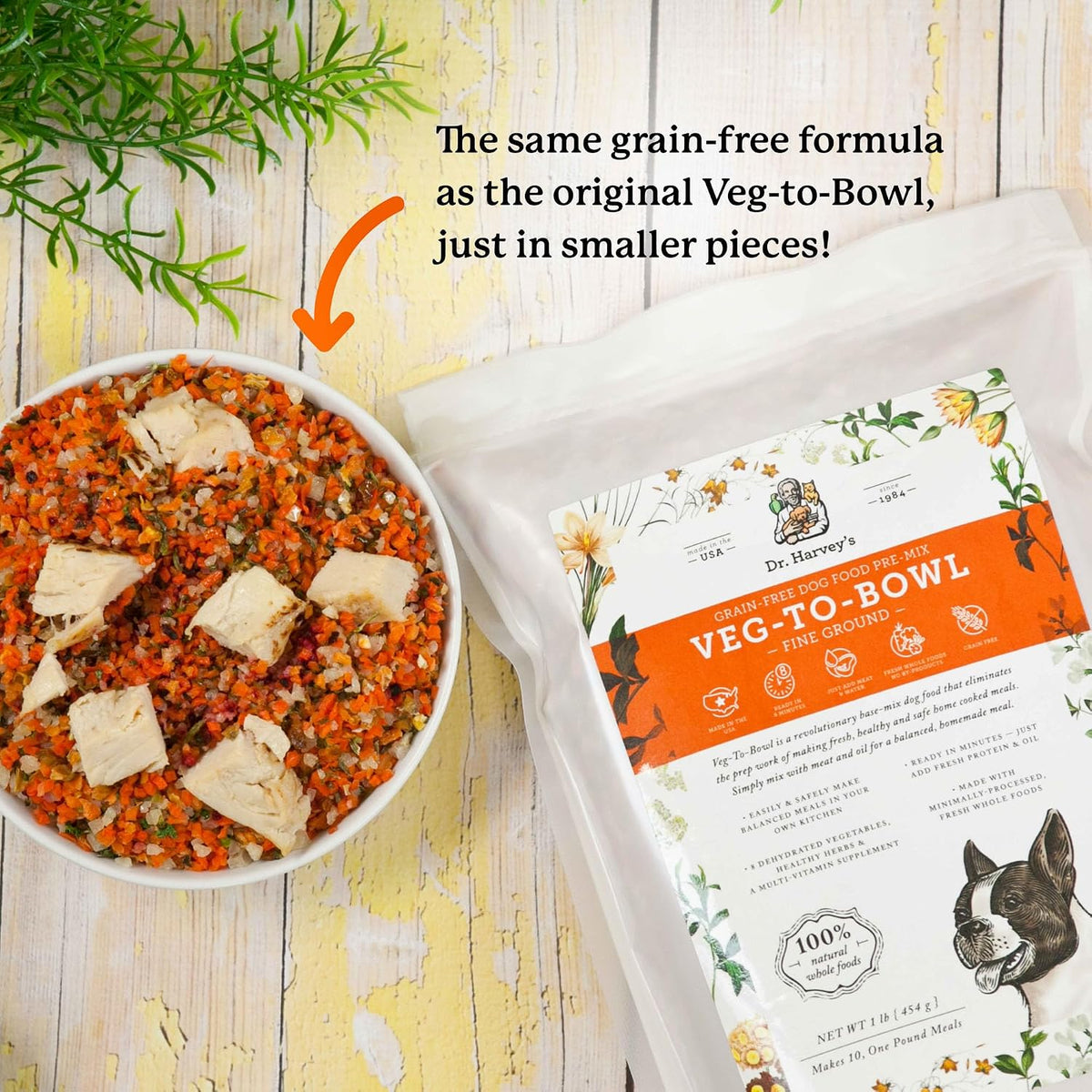 Premium USA imported dog food base mix by Dr. Harvey's