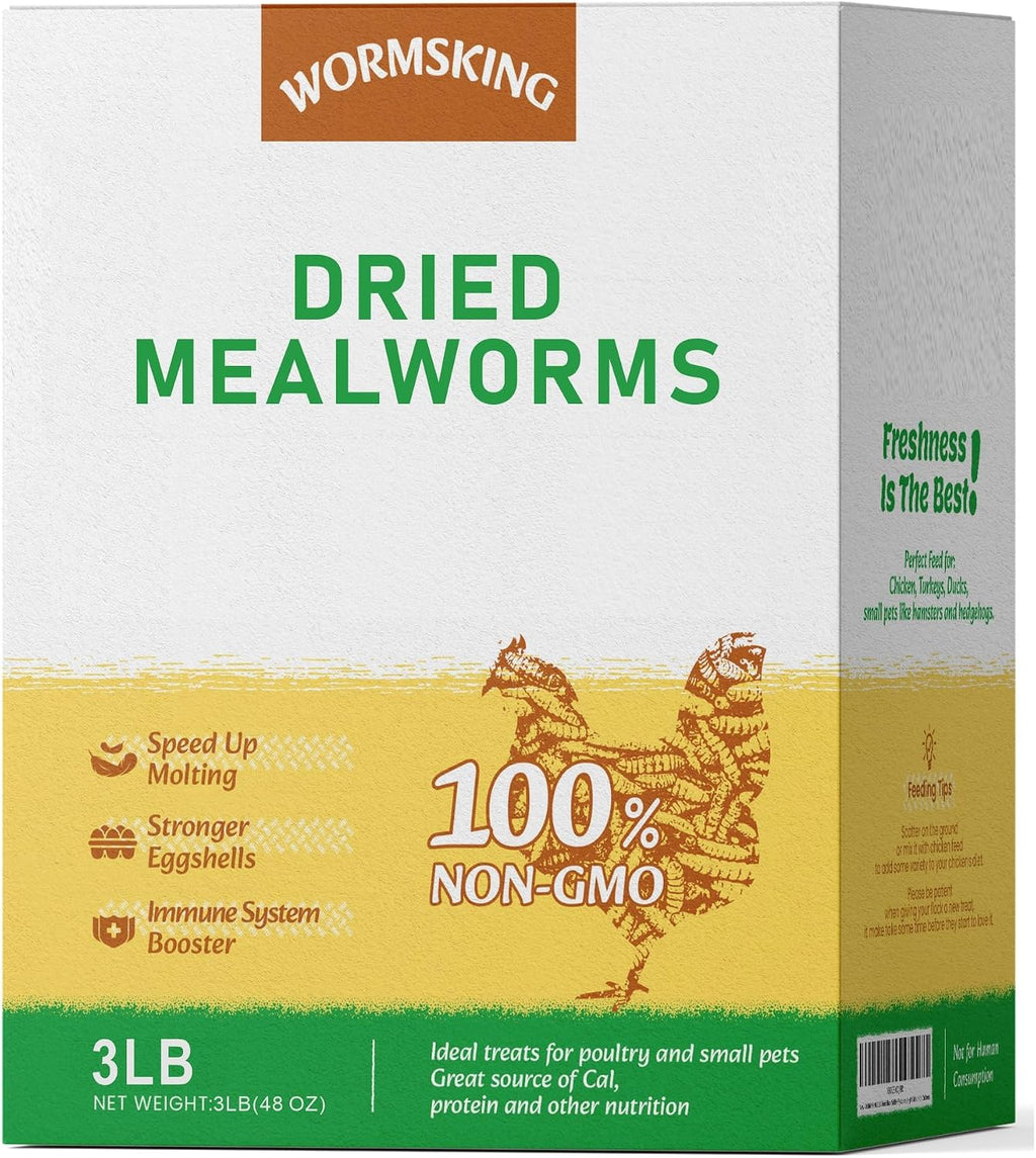 WORMSKING Dried Mealworms for Wild Birds and Chicken, 2LB | For Poultry, Tasty Bird Food, Great Bird Watching Gift - Image 11