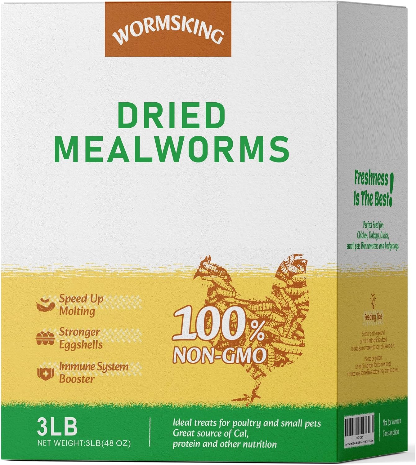WORMSKING Dried Mealworms for Wild Birds and Chicken, 2LB | For Poultry, Tasty Bird Food, Great Bird Watching Gift - Image 11