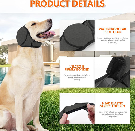 Large size dog calming hoodie for anxiety and noise relief