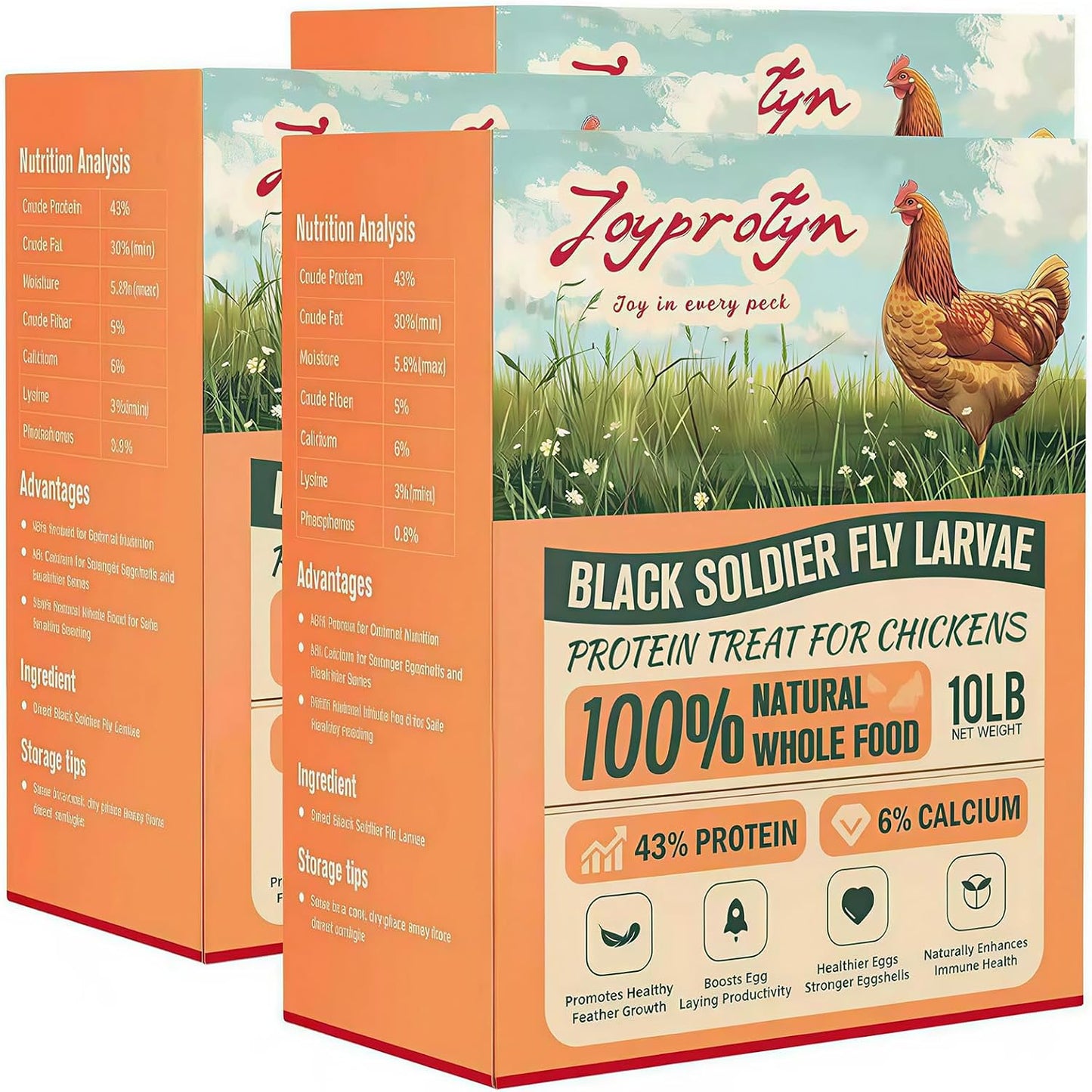 5LB Non-GMO Dried Black Soldier Fly Larvae for Chickens - 85X More Calcium Grubs Than Mealworms for Strong Eggshells & Healthy Growth - High Protein for Chickens, Birds, Ducks, Geese & Pets - Image 10