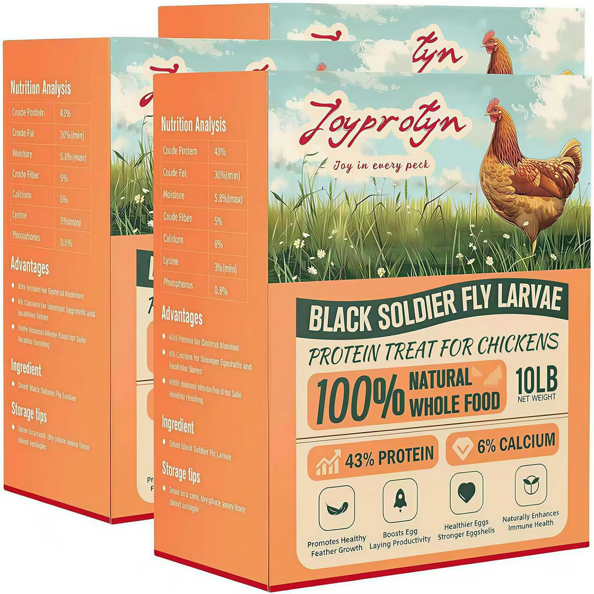 5LB Non-GMO Dried Black Soldier Fly Larvae for Chickens - 85X More Calcium Grubs Than Mealworms for Strong Eggshells & Healthy Growth - High Protein for Chickens, Birds, Ducks, Geese & Pets - Image 10