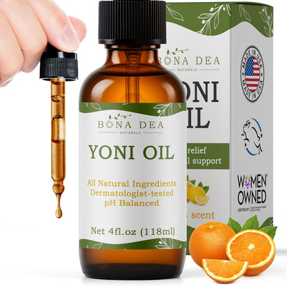 Bona Dea Naturals Feminine Spray 4 Ounce refill bottle front view showing organic ingredients