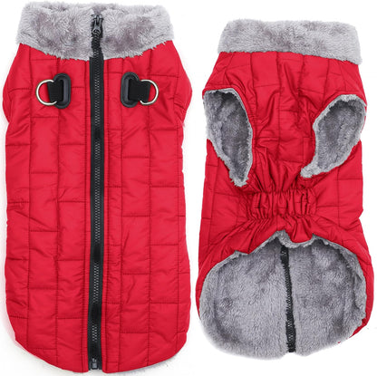 JoyDaog Warm Fleece Dog Coats with Durable Harness Buitl in D-Ring,Waterproof Puppy Jacket for Small Dogs,Dog Vest for Cold Winter,Burnished Khaki S - Image 10