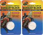 Zoo Med Aquatic Turtle Banquet Block calcium supplement and food pellets