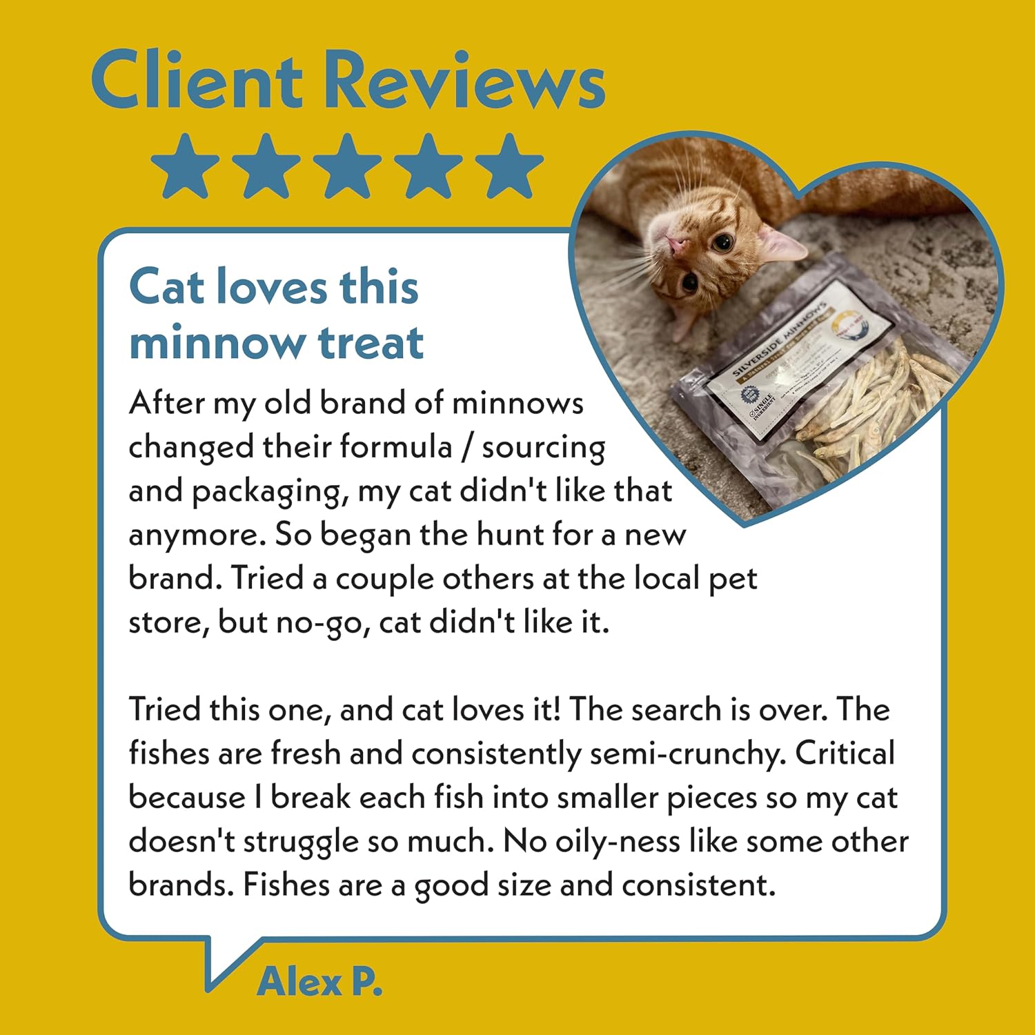 Fresh Is Best Silverside Minnows Freeze Dried Dog Treats - Raw Freeze Dried Cat Treats in Resealable Zipper Bag - High-Protein Minnows for Cats and Dogs - Made in the USA - Image 9