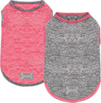 KYEESE 2Pack Dog Shirt, Lightweight Sun Protection Sleeveless Dog T Shirts for Small Dogs Boy, Breathable Pet Reflective Tank Top Summer Dogs Clothes for Outdoor Walking, Grey+Light Blue, M - Image 11