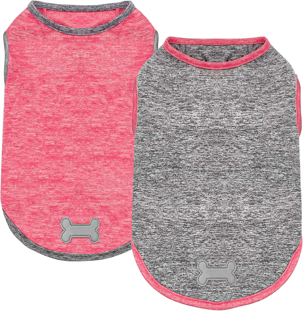 KYEESE 2Pack Dog Shirt, Lightweight Sun Protection Sleeveless Dog T Shirts for Small Dogs Boy, Breathable Pet Reflective Tank Top Summer Dogs Clothes for Outdoor Walking, Grey+Light Blue, M - Image 11