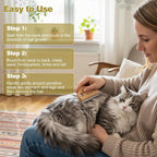 Authentic Tivray pet shedding comb demonstrating easy fur removal maintenance.