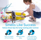 Educational graphic showing 10 day odor control benefit