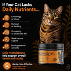 Felcan Pet cat multivitamin powder container showing 17 active nutrients label