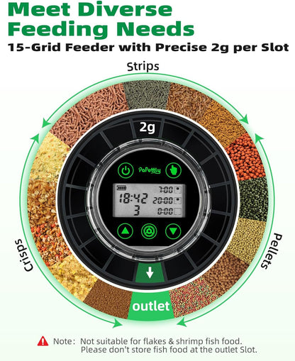 Close up of the digital LCD display timer on the automatic dispenser