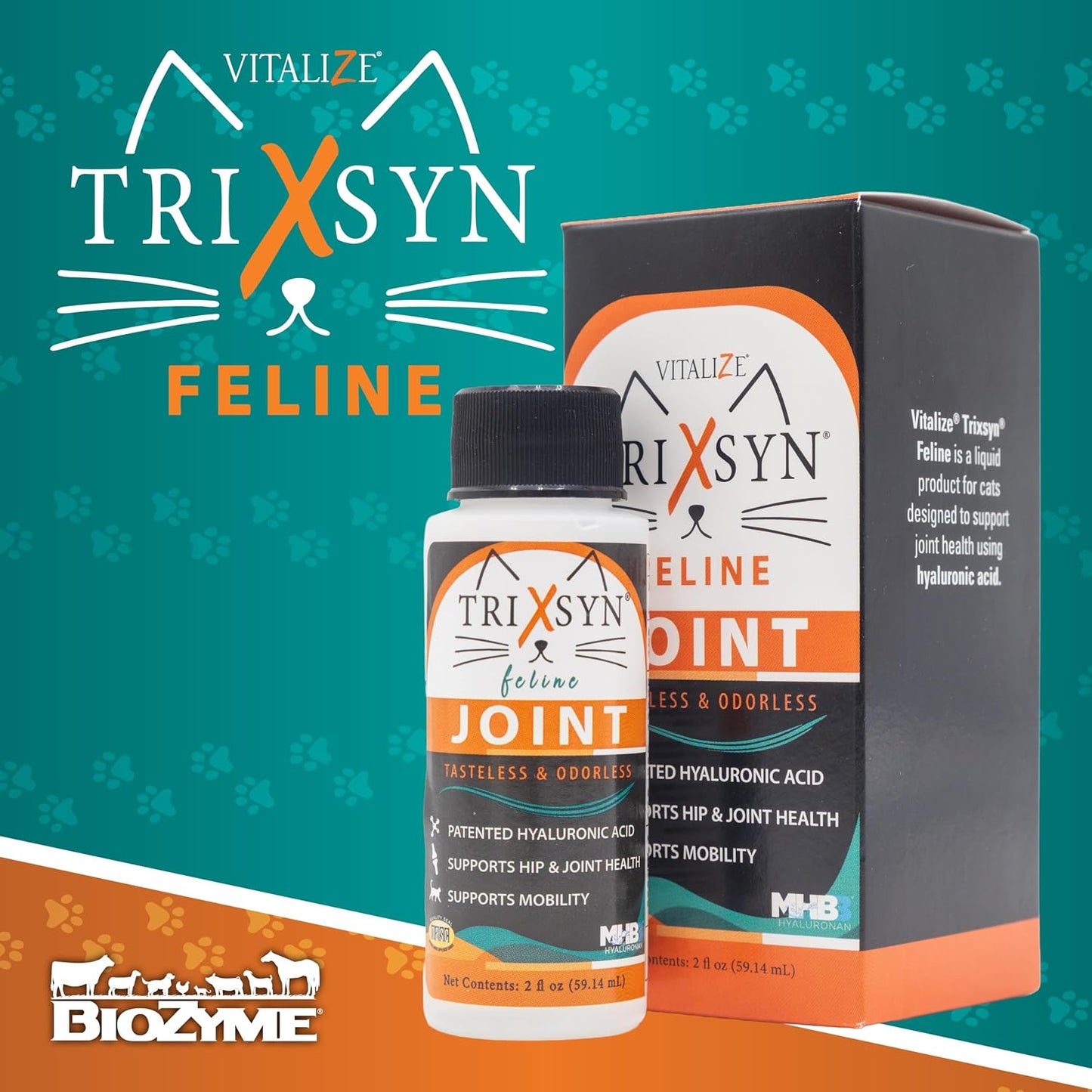 Trixsyn Feline 2 fluid ounce bottle size reference