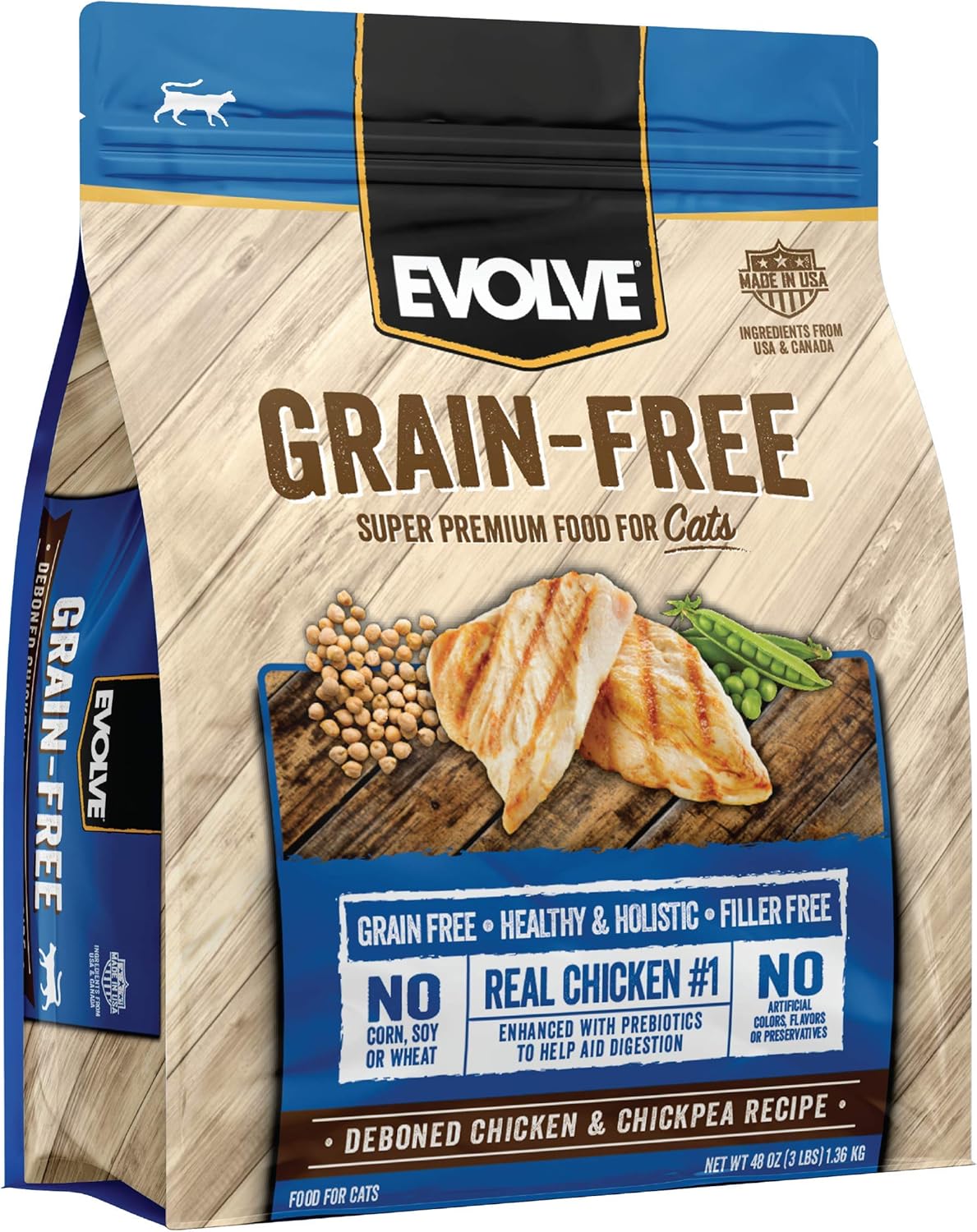 Evolve Grain Free Deboned Chicken, Pea and Vegetable Recipe Cat Food, 11lb - Image 14