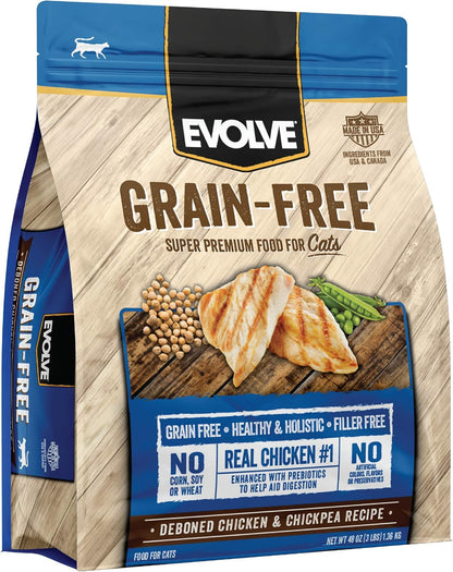 Evolve Grain Free Deboned Chicken, Pea and Vegetable Recipe Cat Food, 11lb - Image 14