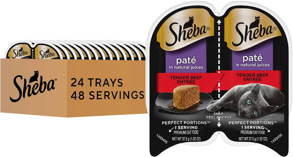 Sheba Perfect Portions Wet Cat Food Pate Sustainable Salmon Entree, 2.6 oz. Twin-Pack Trays, Cat Food Wet Recipe (24 Count, 48 Servings) - Image 13