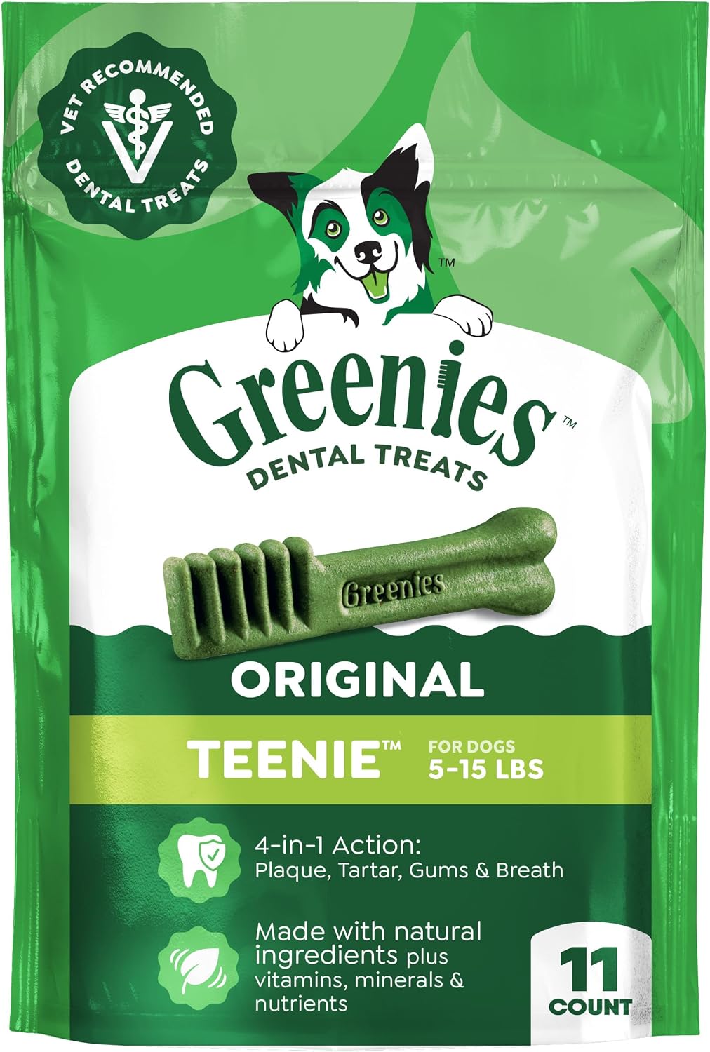 Greenies Veterinarian-Recommended Adult Natural Dental Dog Treats Teenie Size, Dog Dental Chews, Original Flavor, 36 oz. Pack, 130 Count - Image 13