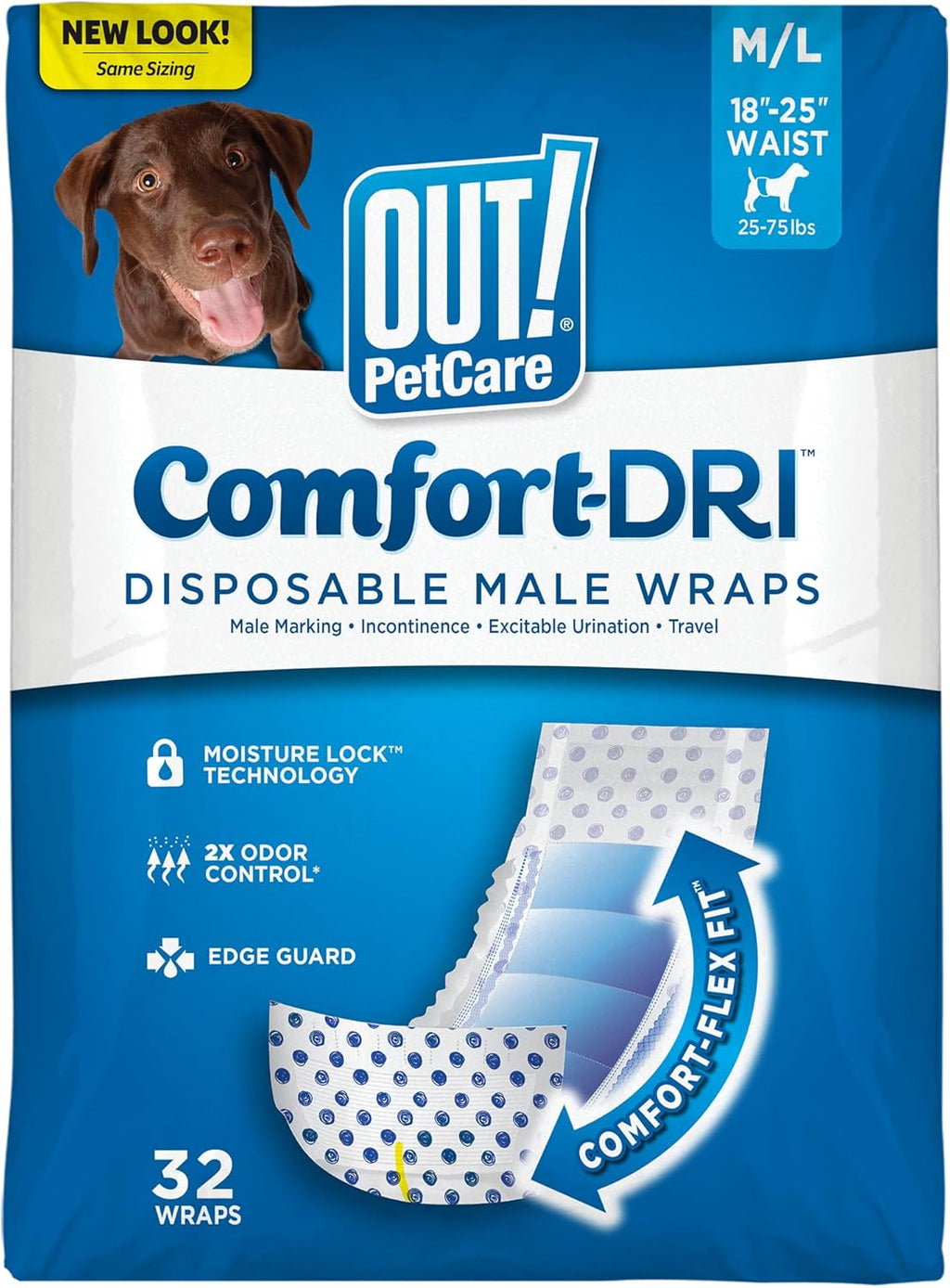Out! PetCare Disposable Dog Diapers Male, Puppy Belly Band, Potty Training, Doggie Diapers, Belly Bands for Male Dogs, Puppy Training, Incontinence, (XS/S, 32ct) - Image 12