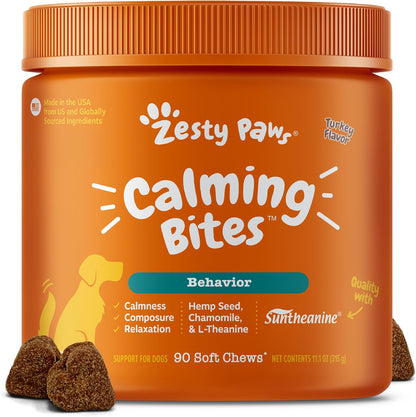 Zesty Paws Calming Chews for Dogs Composure & Relaxation for Everyday Stress & Separation Peanut Butter 90 Count - Image 14