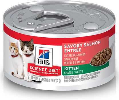 Hill's Science Diet Kitten Wet Cat Food Variety Pack, Liver & Chicken, Salmon Minced, 2.9 oz. Cans, 12-Pack - Image 15
