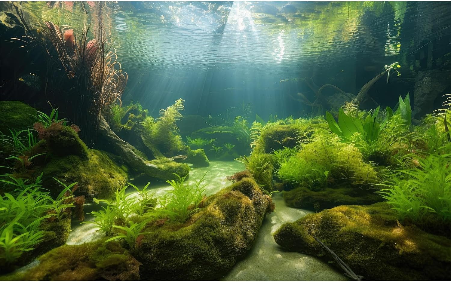 Riivvdise under the sea style lake river bed background texture details.