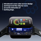 Jeuje bark collar showing sensitivity level display